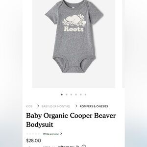 Roots Heather Gray/green Infant Bodysuit